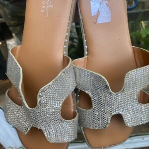 Nicole Miller Elegant Silver Women's Sandals